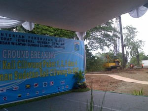 Sudetan Ciliwung Resmi Dibangun, Mudah-mudahan Jakarta Bebas Banjir