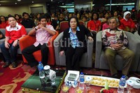 Ketua Taruna Merah Putih Maruarar Sirait (kudua dari kiri) juga hadir dalam acara tersebut.