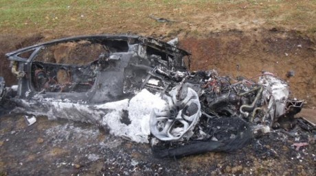 Brakk! Lamborghini Milik Pebalap Ini Hangus Terbakar