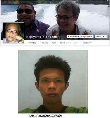 Nurhamdi (bawah) dan Facebook Hajriyanto (atas) Nurhamdi (bawah) dan Facebook Hajriyanto (atas)