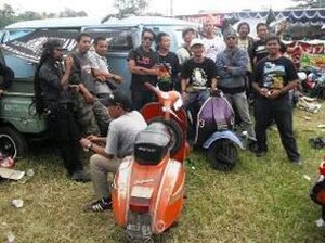 Penggemar Vespa Eksis di Wonosobo