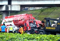 Sopir dan kenek truk terluka sehingga dilarikan ke rumah sakit terdekat. Kecelakaan ini menyebabkan ruas tol Pondok Pinang mengarah ke BSD ditutup.