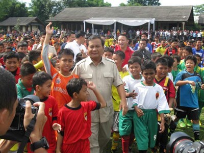 Prabowo Subianto Buka Turnamen SSB Piala Garuda