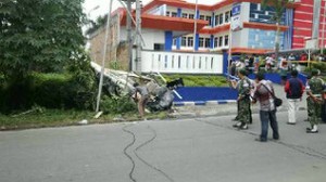 Heli yang Jatuh di RS Efarina Sering Dipakai Dinas Bupati Simalungun