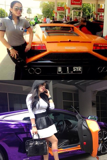 Syahrini Punya 2 Lamborghini Emas?