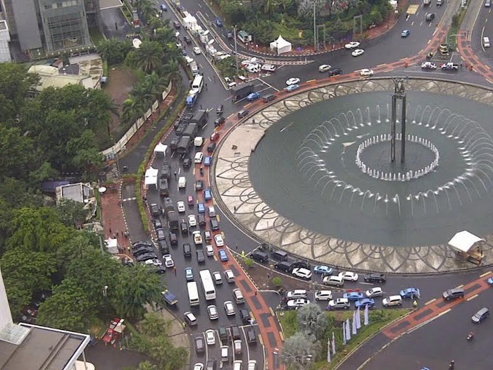 Ini Pemandangan Bundaran HI Jelang Tahun Baru