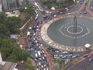 Ini Pemandangan Bundaran HI Jelang Tahun Baru