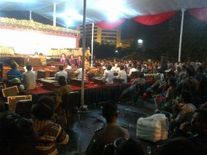 Hiburan Jakarta Night Festival, Panggung Wayang Kulit Sepi Penonton