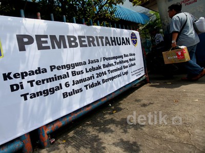 Terminal AKAP Lebakbulus Ditutup 6 Januari
