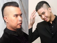 Gaya rambut Ahmad Dhani dan El. Gus Mun/detikHOT.