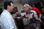 Ahok Hadiri Open House Tahun Baruan Sabam Sirait