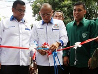 Pramono Edhie Widodo meresmikan posko Barisan Muda Nusantara untuk Pramono Edhie Wibowo.