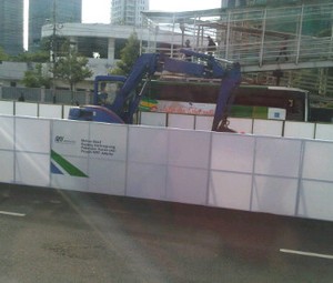 Proyek MRT Mulai Digeber, Pagar Putih Sudah Tampak di Sudirman