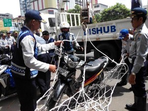 Parkir Liar di Tanah Abang, 5 Motor Dijaring Mirip Ikan