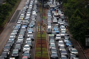 Senin Pertama di Tahun 2014, Lalu Lintas Jakarta Padat