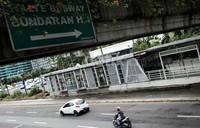 Salah satu halte yang akan dibongkar adalah halte Bundaran HI.