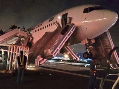 Pesawat Milik Saudi Airline Tergelincir