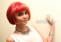 Citra memang kerap mengganti gaya dan warna rambutnya. Gus Mun/detikHOT.