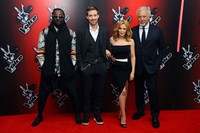 Para juri dari 'The Voice UK', Will.i.am, Ricky Wilson, Kylie Minogue dan Sir Tom Jones. Anthony Harvey/Getty Images.