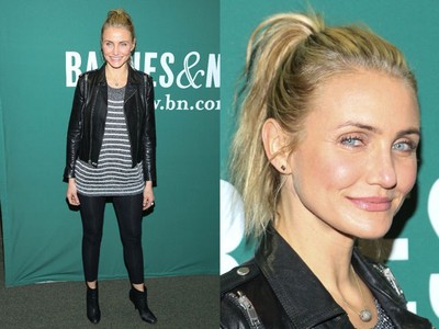 Promosi Buku, Cameron Diaz Tampil Casual