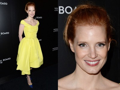 Dress Kuning ala Jessica Chastain