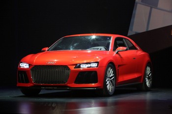 Mobil Audi Sport Quattro Laserlight ikut dipamerkan di CES 2014. (kredit foto: Gabe Ginsberg/Getty Images for Audi)