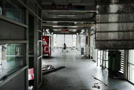 Ini Penampakan Halte Busway HI yang Dibongkar Demi Proyek MRT
