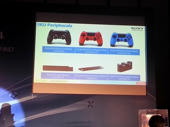 Aksesoris tambahan yang disiapkan Sony bagi PS4 di dalamnya termasuk stik kontroler DualShock 4, PS Camera, dan dua aksesoris tambahan.