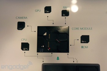     Bagian-bagian inilah yang nantinya dapat leluasa di-upgrade oleh penggunanya layaknya sebuah PC rakitan. (kredit foto: engadget)
