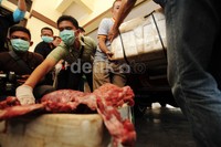 Daging celeng itu diamankan dari sebuah rumah di Kapuk Muara, Jakarta Utara.