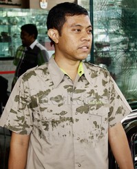 Salah satu kolega Anas, Tri Dianto juga dilarang KPK untuk membesuk Anas. Lamhot Aritonang/detikFoto.