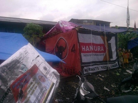 Bawaslu Belum Antisipasi Celah Pelanggaran Atribut Parpol di Pengungsian