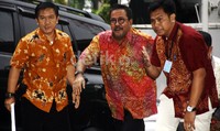 Rano tiba di gedung KPK, Jalan HR Rasuna Said sekitar pukul 09.20 WIB. Lamhot Aritonang/detikFoto.
