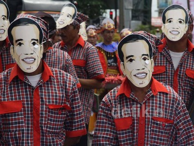 Pawai Budaya Pendukung Jokowi di Yogya