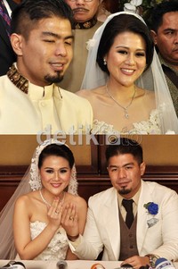 Pada Jumat (17/1/2014), Bams resmi menikahi kekasihnya Mikha Vita Wijaya. Keduanya pun menggelar acara resepsi pernikahannya di Hotel Gran Melia, Kuningan, Jakarta Selatan, Sabtu (18/1). (dok. detikHOT)