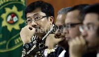 Jaksa pun mencecar Virgo terkait komunikasi telepon itu. Lamhot Aritonang/detikFoto.     