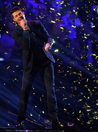 Lewat album 'Blurred Lines', Robin Thicke sukses masuk ke dalam nominasi Best Pop Vocal Album. Gareth Cattermole/Getty Images for MTV.