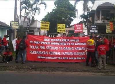Tuntut Tidak di PHK Sepihak, Buruh PT Java Peppers Demo