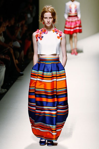 Alberta Ferretti, Spring/Summer 2014. (Photo by Andreas Rentz/Getty Images)