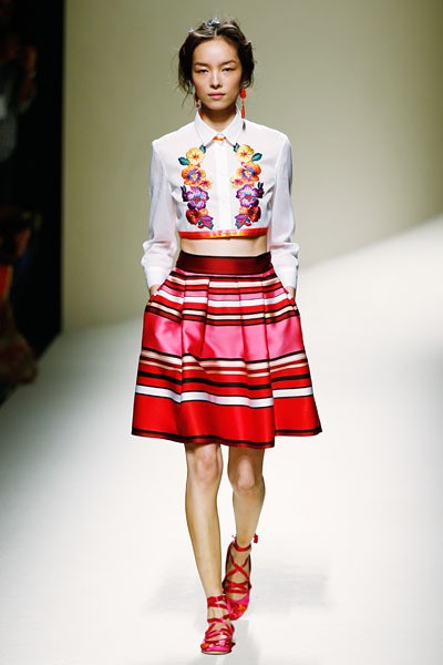 Alberta Ferretti, Spring/Summer 2014. (Photo by Andreas Rentz/Getty Images)