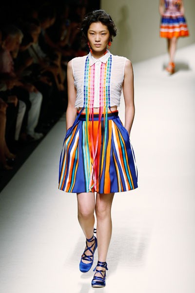 Alberta Ferretti, Spring/Summer 2014. (Photo by Andreas Rentz/Getty Images)