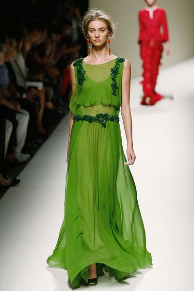 Alberta Ferretti, Spring/Summer 2014. (Photo by Andreas Rentz/Getty Images)