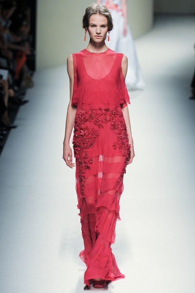 Alberta Ferretti, Spring/Summer 2014. (Photo by Andreas Rentz/Getty Images)