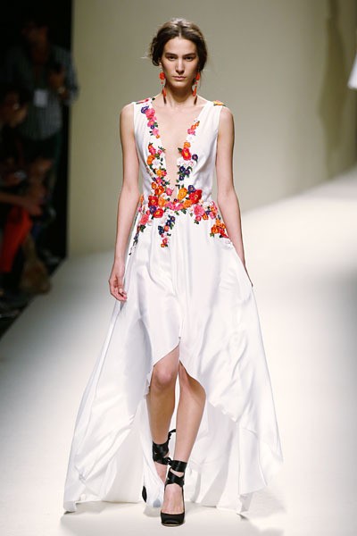 Alberta Ferretti, Spring/Summer 2014. (Photo by Andreas Rentz/Getty Images)