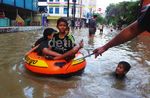 Kawasan Pasar Baru Terendam Banjir