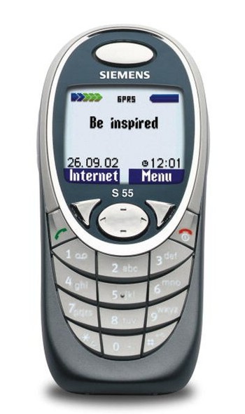 Model ponsel Siemens S55 yang dijepret pada tahun 2002. Model ponsel Siemens memang punya ciri khas desain seperti ini.
