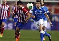 Pada laga yang dihelat di Vicente Calderon, Jumat (24/1) dinihari WIB, Atletico tampil di di bawah form terbaik dan lebih banyak didominasi Bilbao yang bertindak sebagai tim tamu. REUTERS/Sergio Perez.