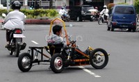 Titen GX-V cukup menarik perhatian saat diturunkan untuk test drive di Jalan Kartini. Ghazali Dasuqi/detikFoto.