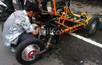 Mobil listrik Titen GX-V karya mahasiswa Unej itu disebut-sebut memiliki bobot hanya sekitar 140 kg.