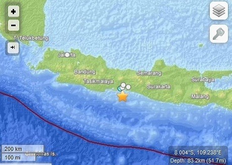 Gempa Susulan Keenam Terjadi Pasca Gempa Kebumen 6,2 SR